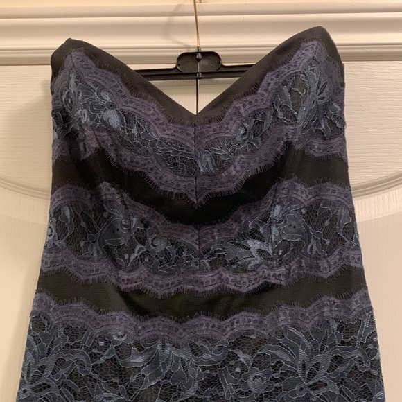 NWT Tadashi Shoji full length strapless lace gown - Picture 2 of 11